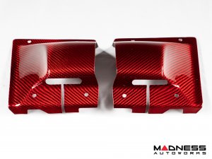 Alfa Romeo 4C Carbon Fiber Seat Belt Trim Set - Red Candy